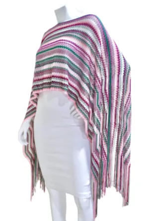 Missoni Multicolour Knit Cropped Poncho