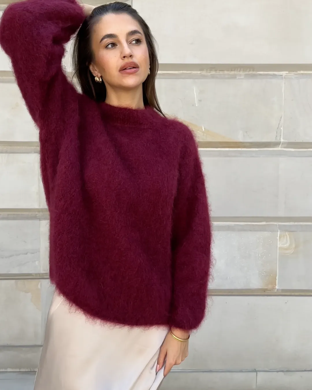 Mohair Luxe™ | Women's Mohair Mixed Jumper | Soft Knit, Round Neck Design & Cozy Fit