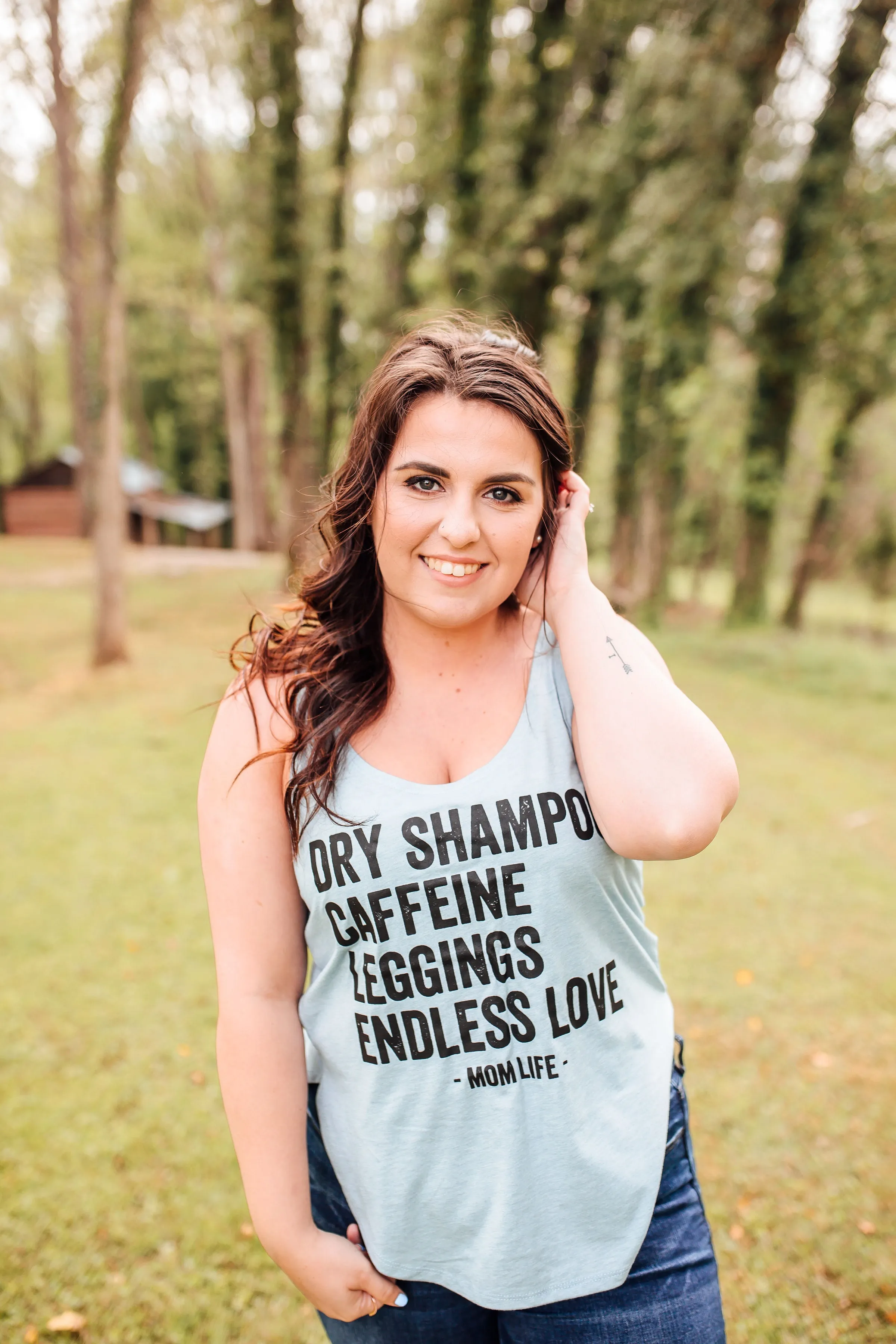 Mom Life Necessities © Women's Scoop Tank (Black)