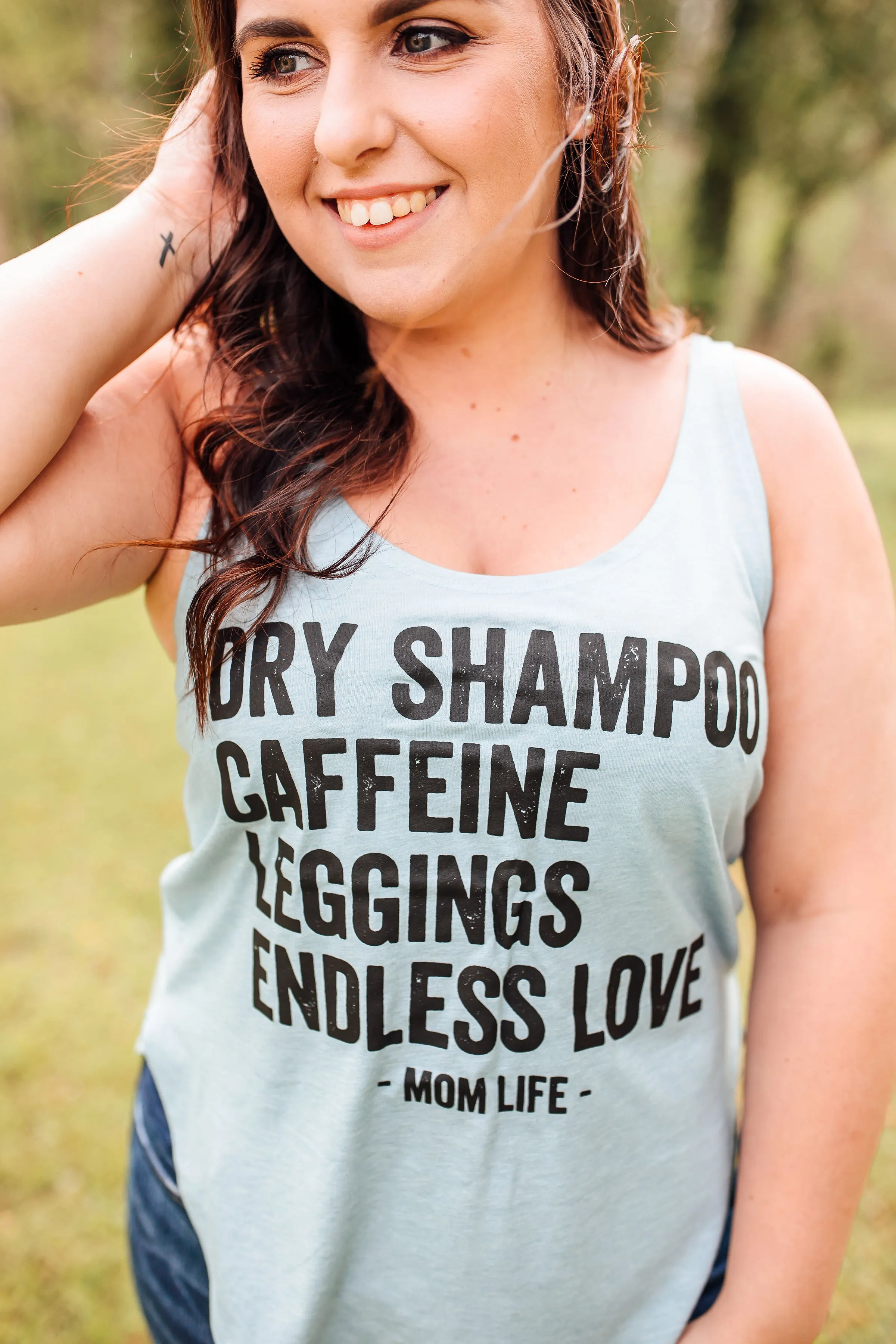 Mom Life Necessities © Women's Scoop Tank (Black)