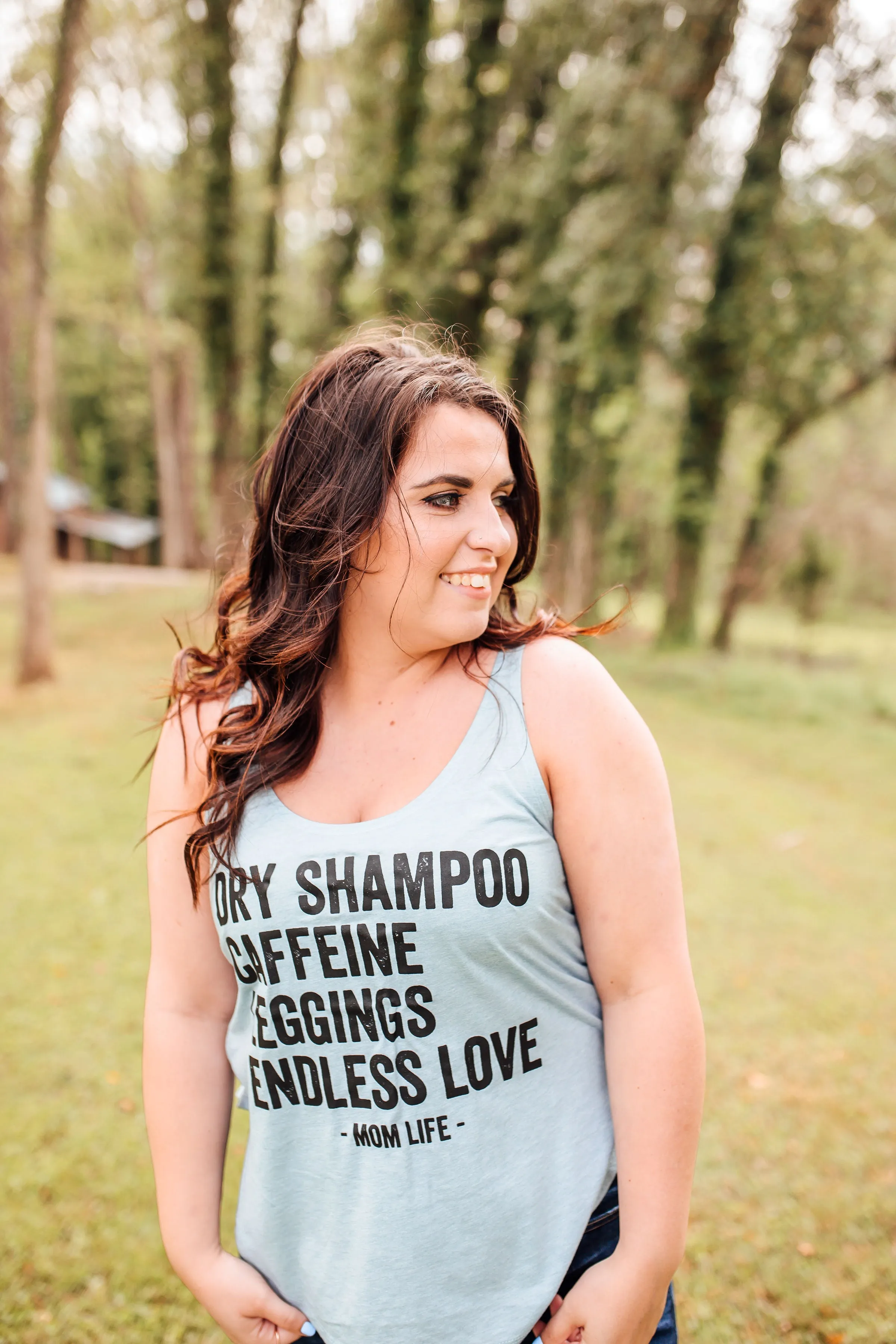 Mom Life Necessities © Women's Scoop Tank (Black)