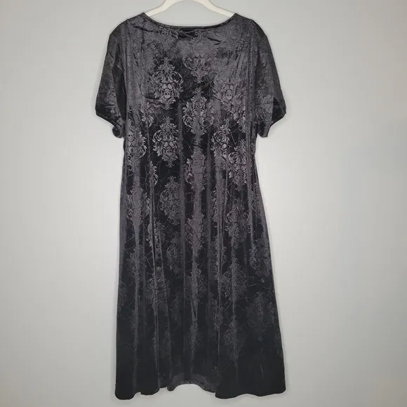 NEW Nightfall x Torrid dress women's size 2X 18-20 black velvet dark whimsigoth