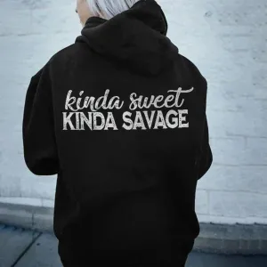 NEW Retails $55 Women's Eagerlys Kinda Sweet Kinda Savage Hoodie Size Small
