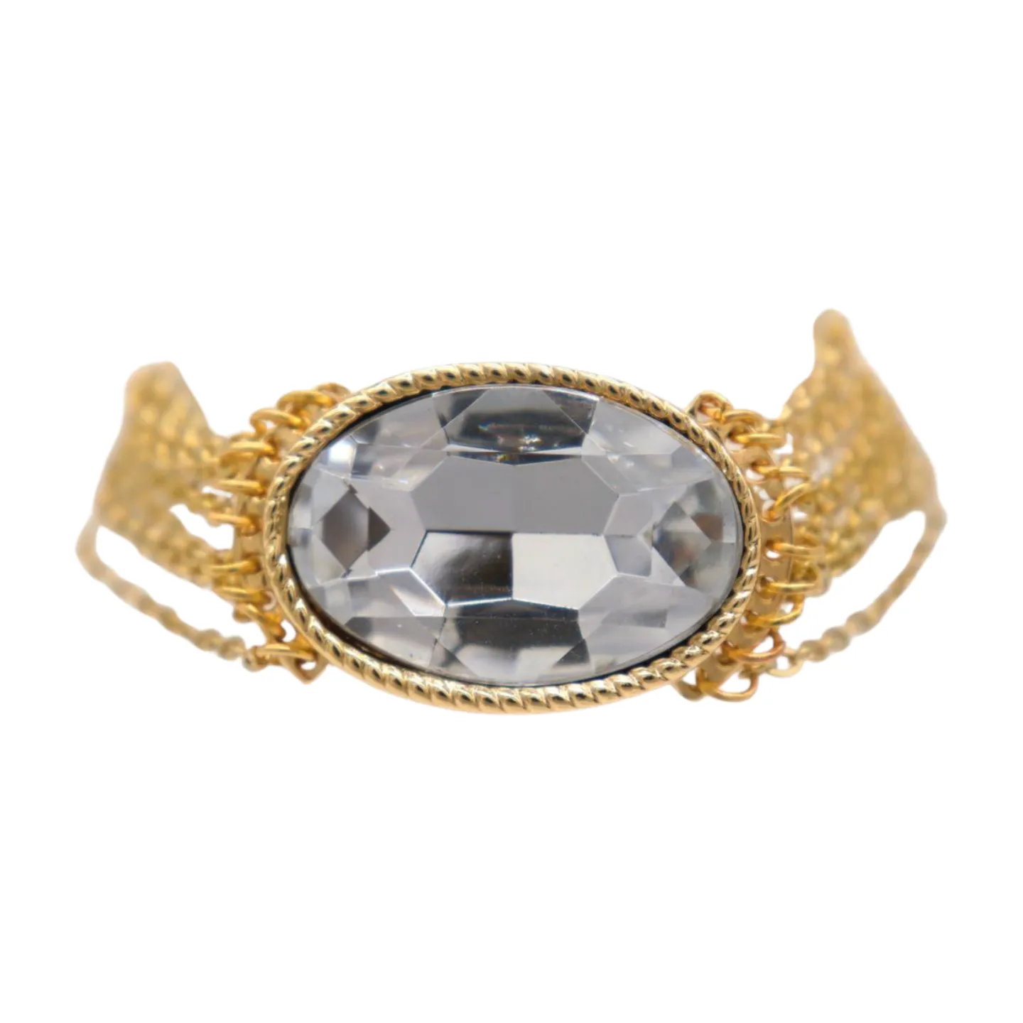 New Women Gold Metal Chain Bracelet Multi Strands Silver Bead Charm