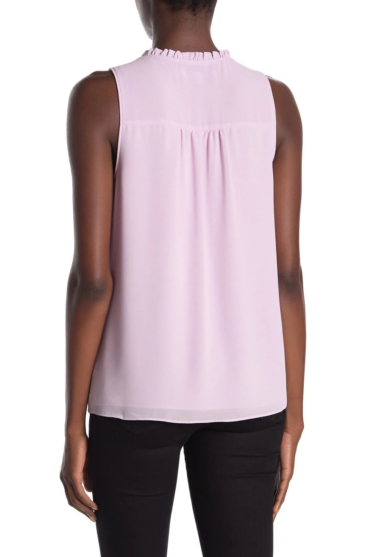 New Women's NAKED ZEBRA Braided Trim Mock Neck Top In Lilac, Sz M! Great layering piece, wear under a cardigan or blazer!