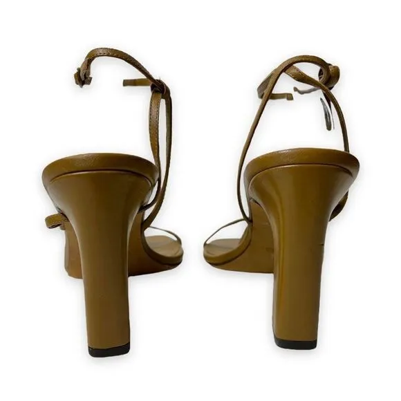 NEW Vince Qiana Strappy Sandals Heeled Nude Tan Open Toe Size 9.5 EUR 39.5