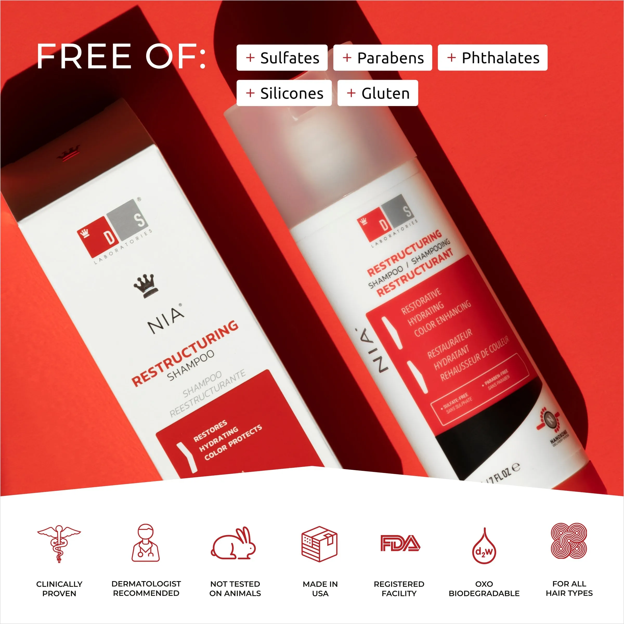 NIA 2 Pack Bundle | Hair Restructuring Shampoo