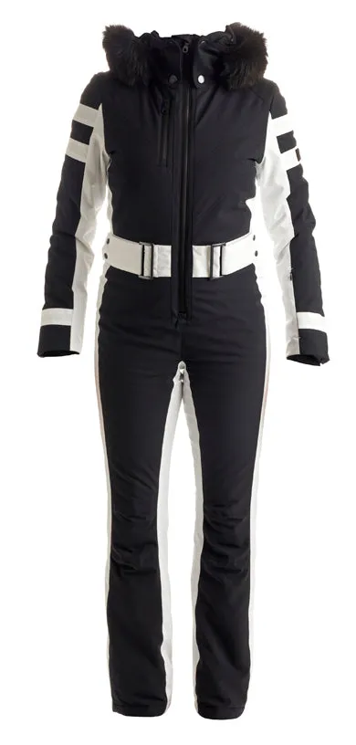 Nils Snowbird Faux Fur Suit Womens Black/ White