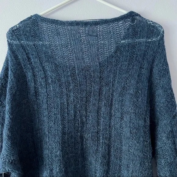 NWT Free People Angel Soft Alpaca Wool Pullover Blue Medium