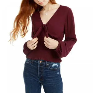 NWT Freshman Women's Smocked Bodice Tie Front Blouse. 1W103131MC X-Large
