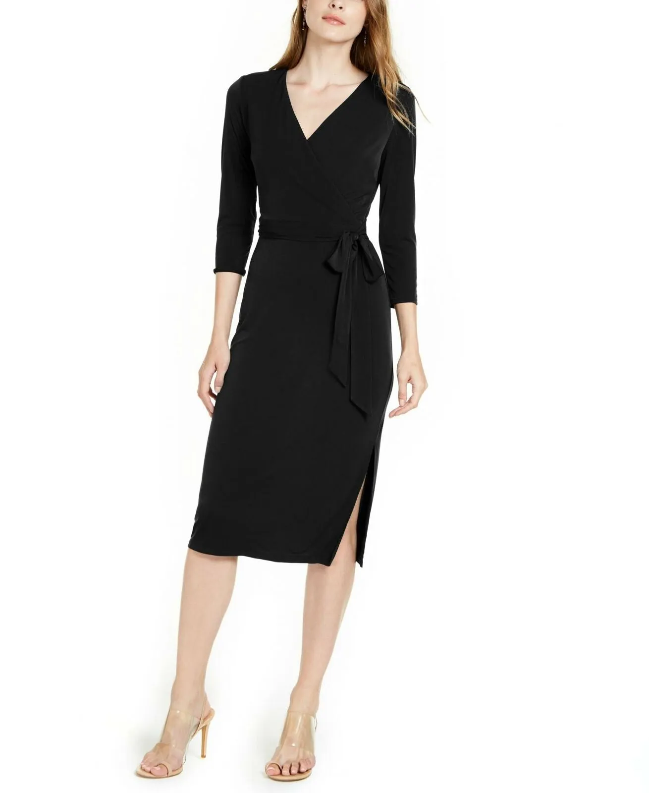 NWT INC International Concepts Women's Side Tie Faux Wrap Dress. 100075503 Small