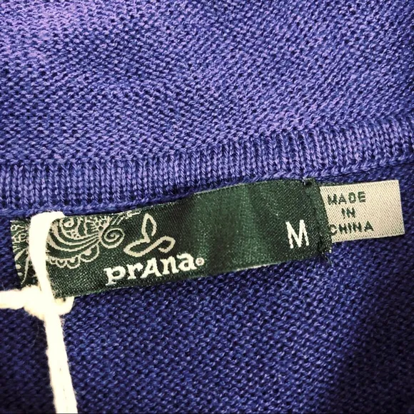 NWT prAna Coco Hooded Sweater Dress Purple Sz M