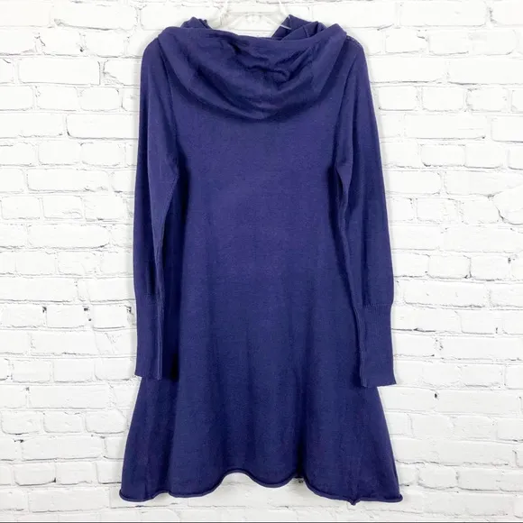 NWT prAna Coco Hooded Sweater Dress Purple Sz M