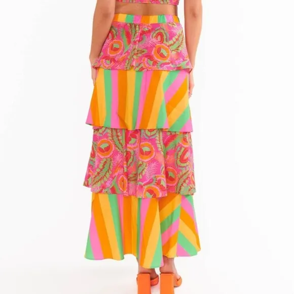 NWT Show Me Your Mumu | Full Swing Skirt Colorful Tiered Long Maxi, Women's XXL