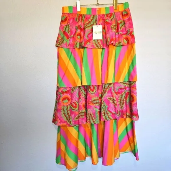 NWT Show Me Your Mumu | Full Swing Skirt Colorful Tiered Long Maxi, Women's XXL