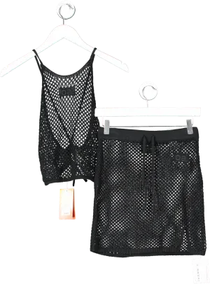 OceansApart Black Lilou Crochet Top & Skirt 2 Piece Set UK XS