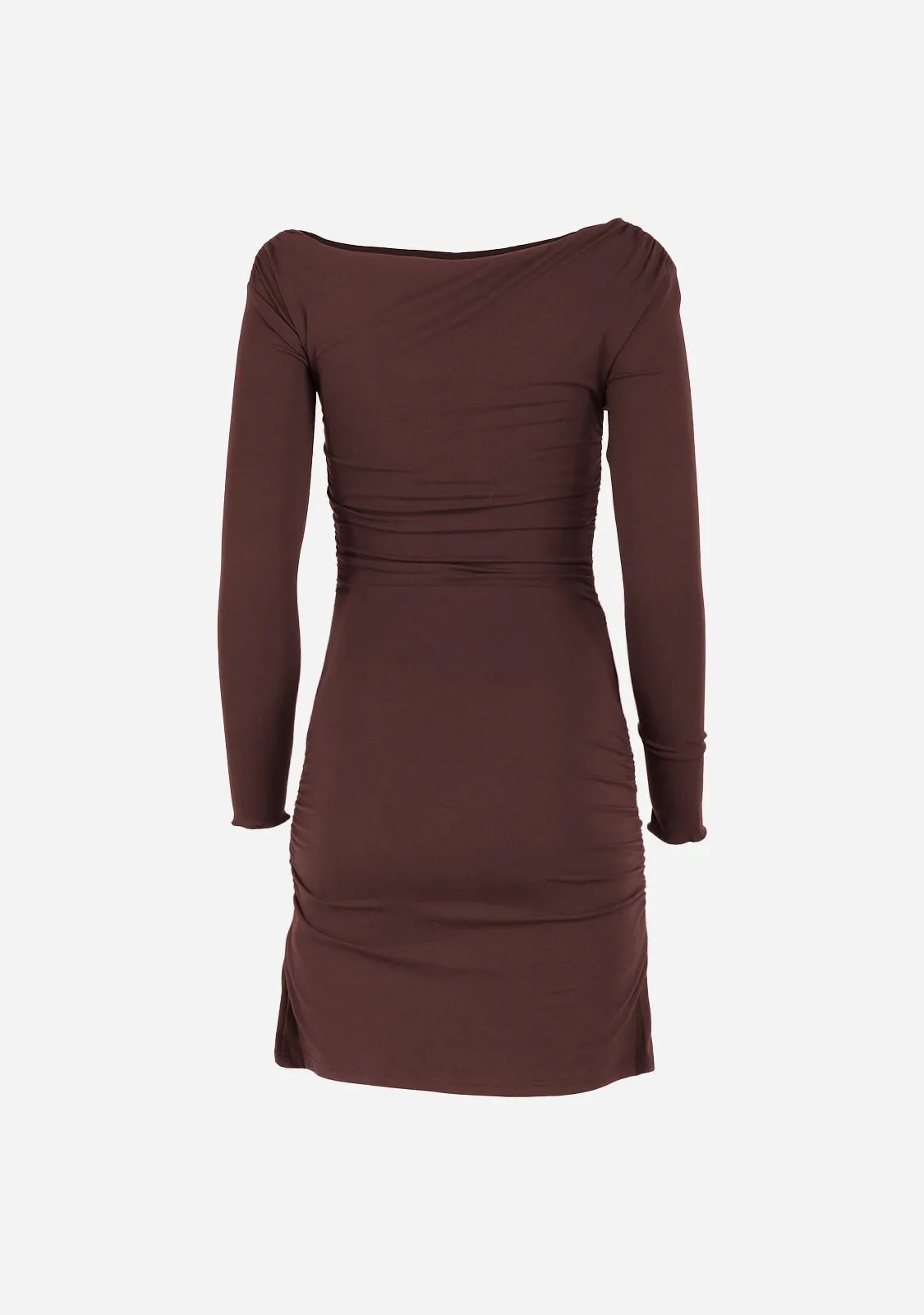 Off-Shoulder Ruched Mini Dress