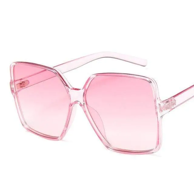 Oversize Gradient Merk Designer leopard Sunglasses Square Goggle Classic Alloy Frame glasses