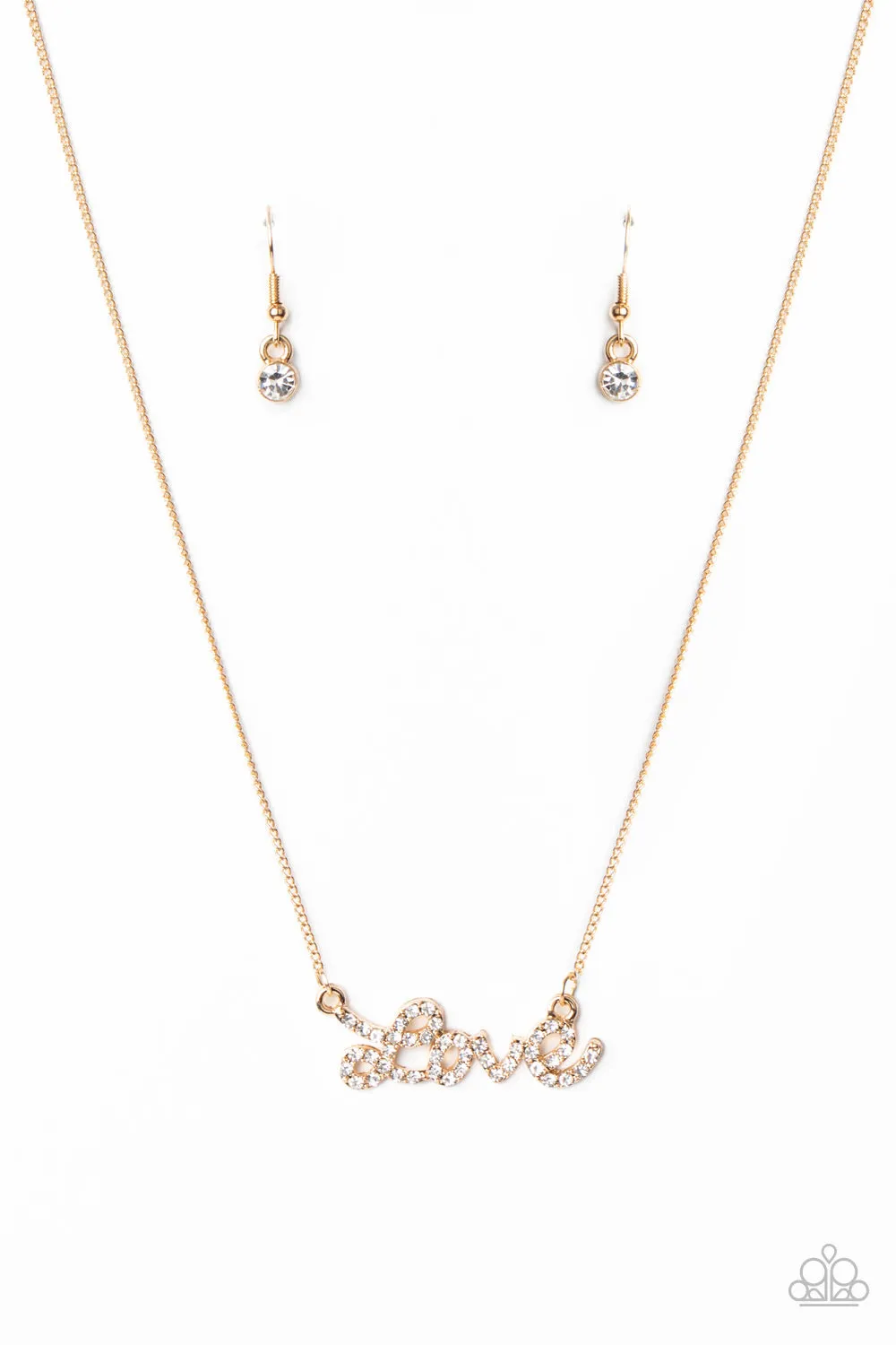 Paparazzi Head Over Heels In Love Necklace Gold