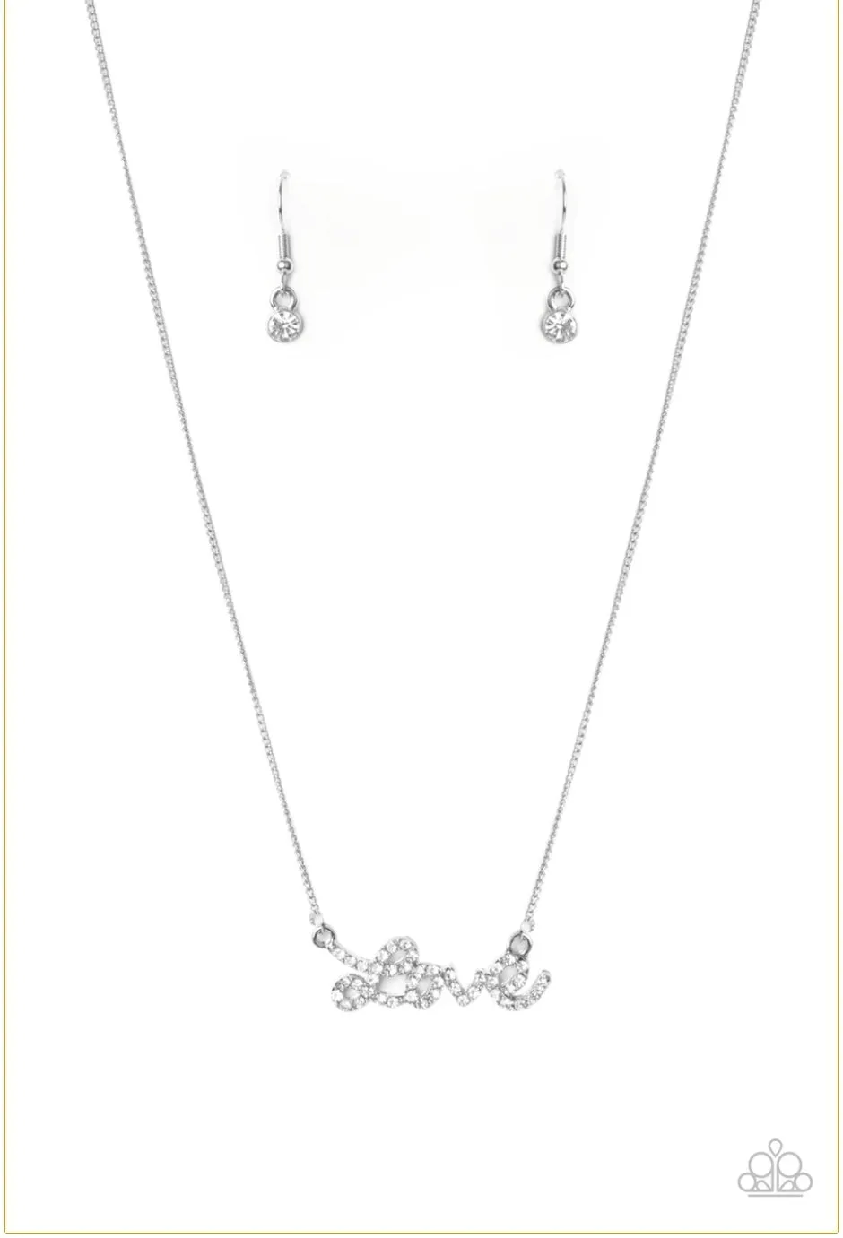 Paparazzi Head Over Heels In Love - White Necklace