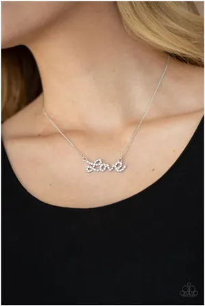 Paparazzi Head Over Heels In Love - White Necklace