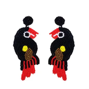 Parrot Beaded Creative Colorful Dangle Earrings For Women's