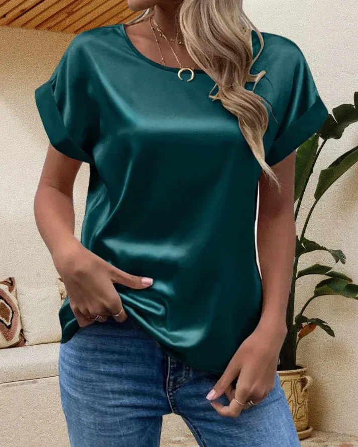 Patricia® | Shiny Satin Casual Blouse