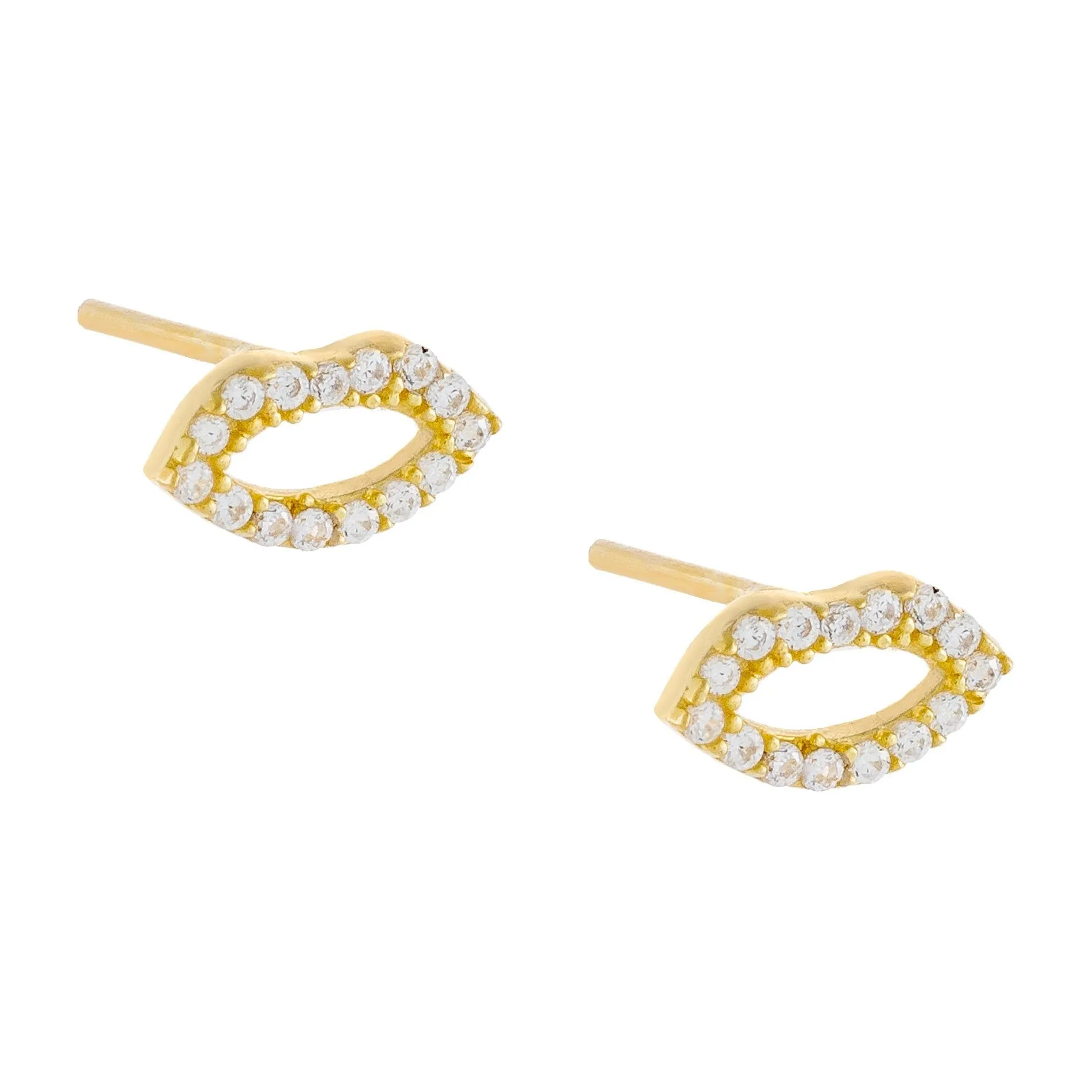 Pavé Lip Stud Earring