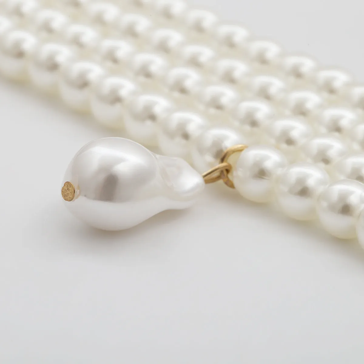 Pearl & 18K Gold-Plated Layered Choker Necklace