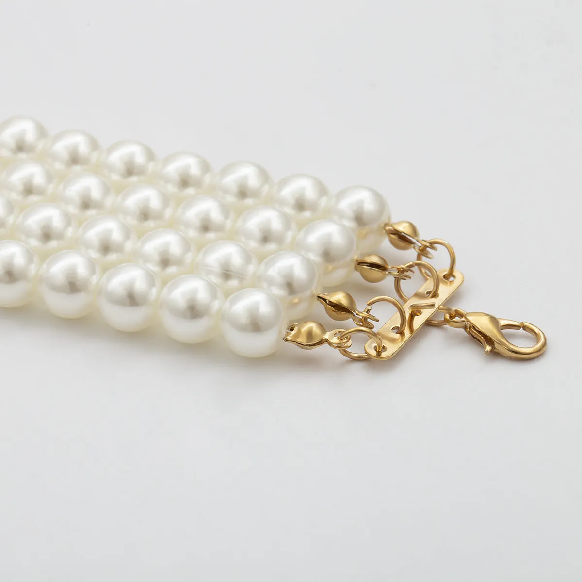Pearl & 18K Gold-Plated Layered Choker Necklace