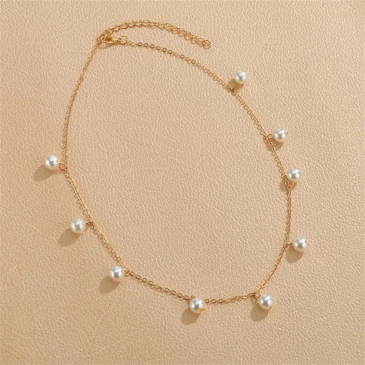 Pearl & 18K Gold-Plated Station Necklace