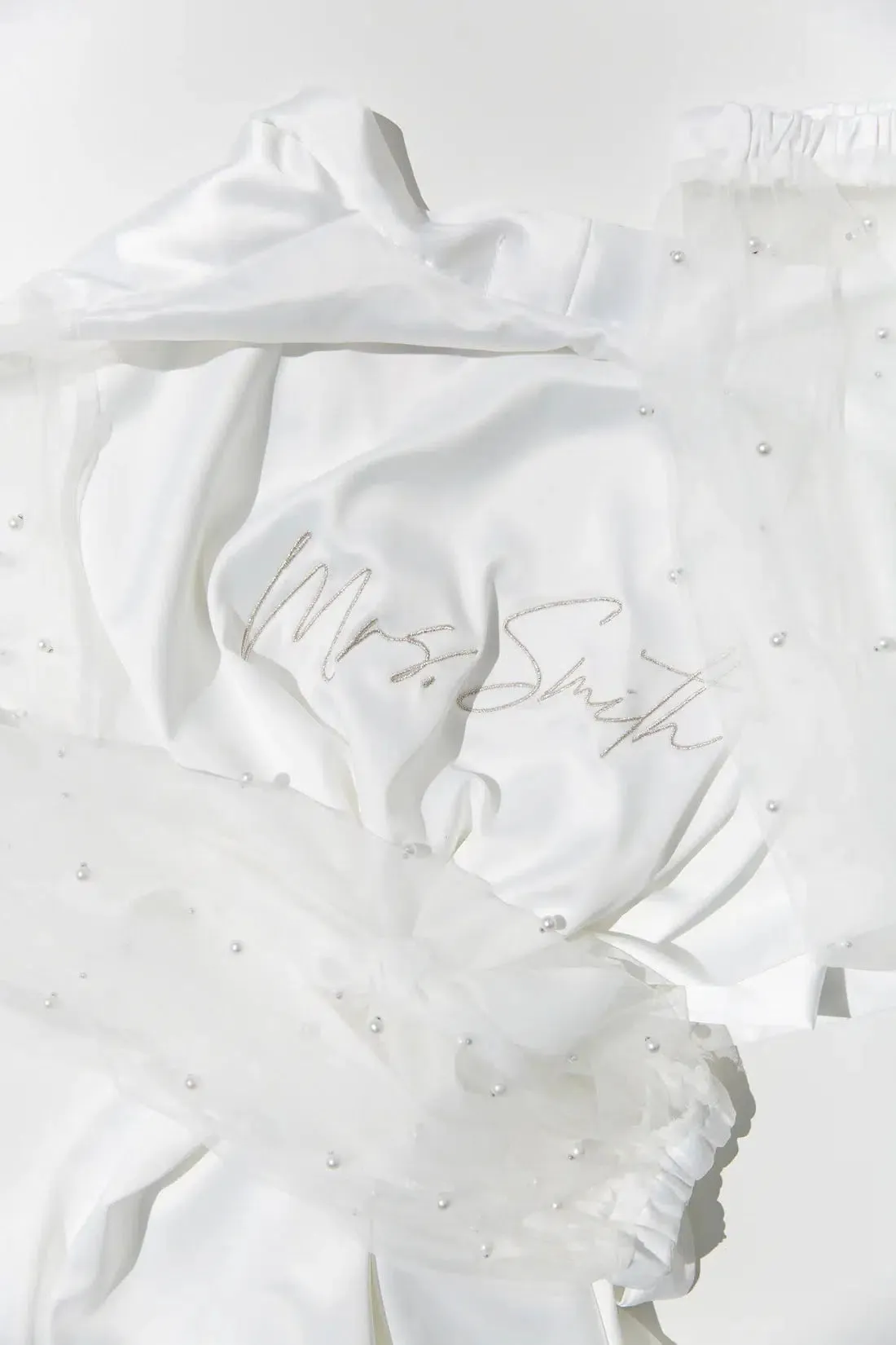 Pearl Sleeve Bridal Robe