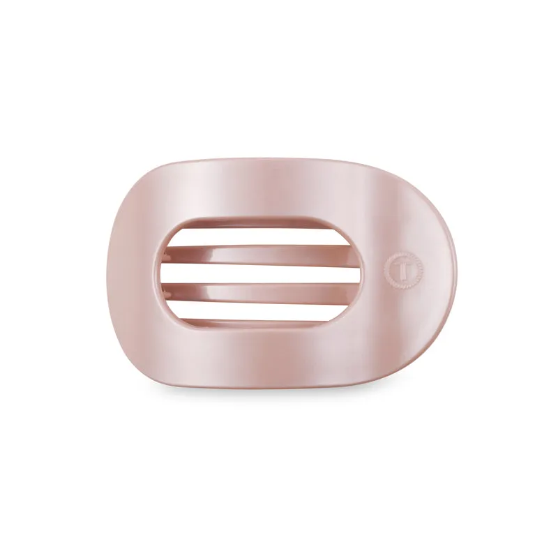 Pearly Pink Large Flat Oval Hair Clip