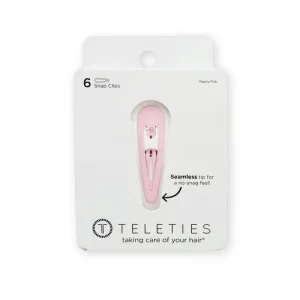 Pearly Pink Snap Clip 6 Pack