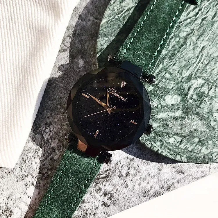 Personality Dial Black Frame Women's Watch