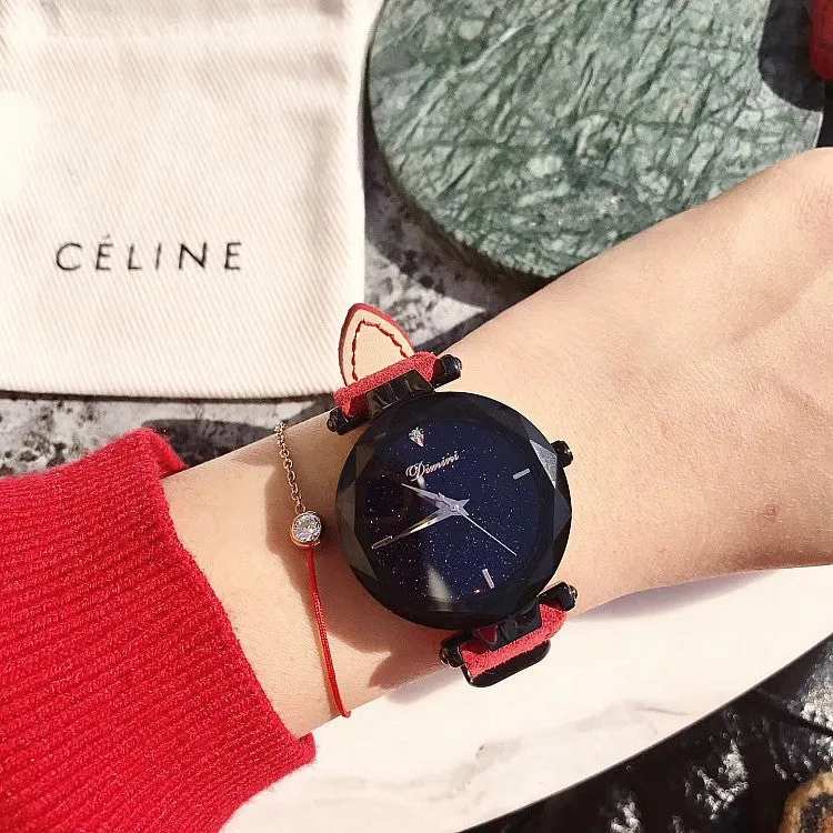 Personality Dial Black Frame Women's Watch