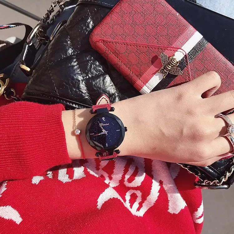 Personality Dial Black Frame Women's Watch