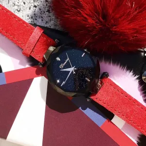 Personality Dial Black Frame Women's Watch