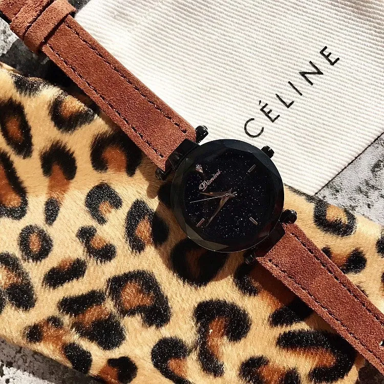 Personality Dial Black Frame Women's Watch