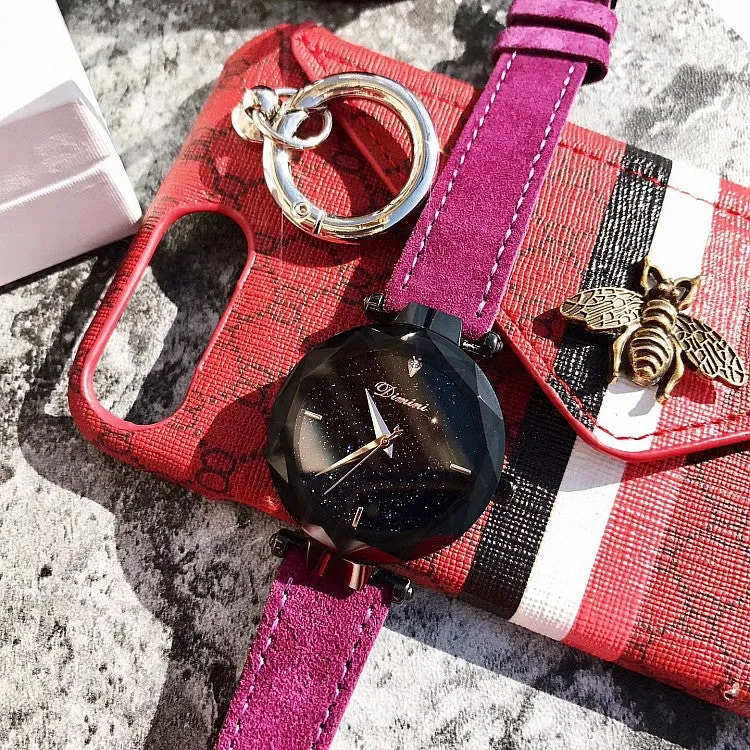 Personality Dial Black Frame Women's Watch