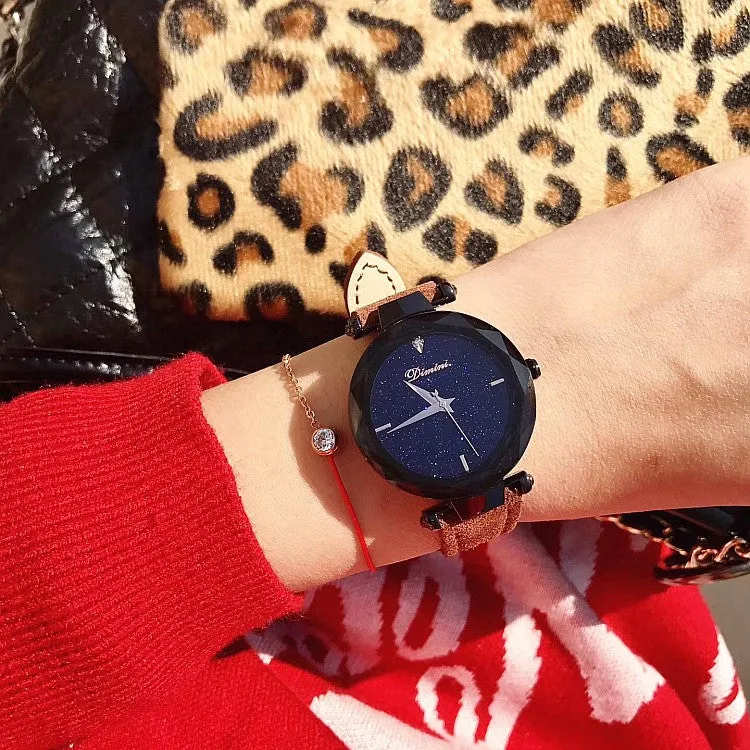 Personality Dial Black Frame Women's Watch