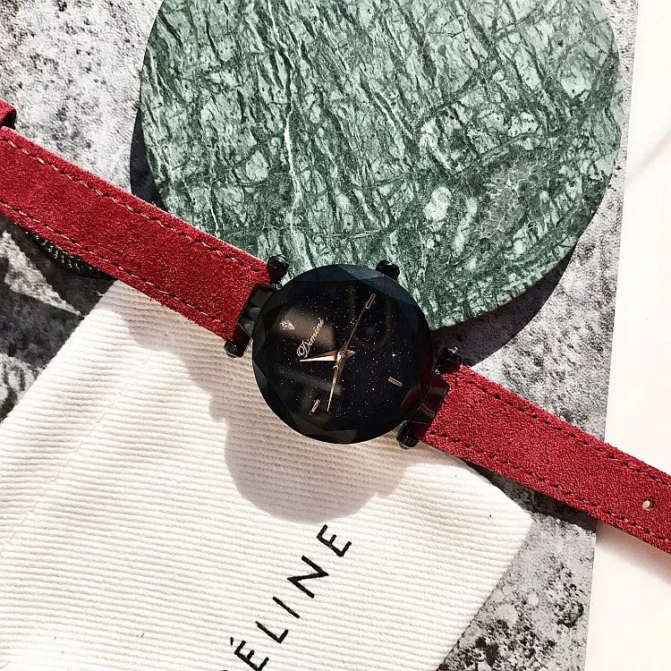 Personality Dial Black Frame Women's Watch