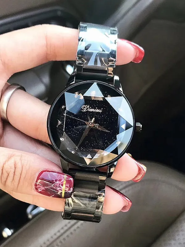 Personality Rhombus Glass Women's Watch