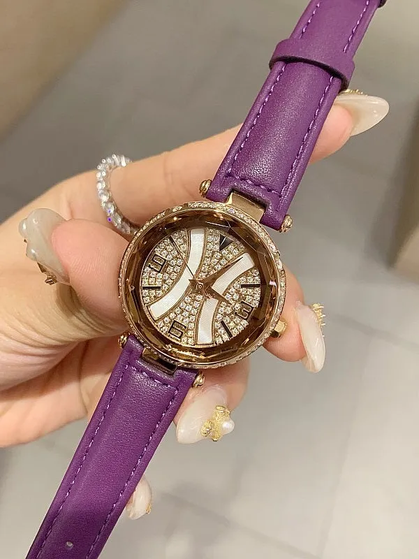 Personality Shell Dial Leather Belt Women's Watch