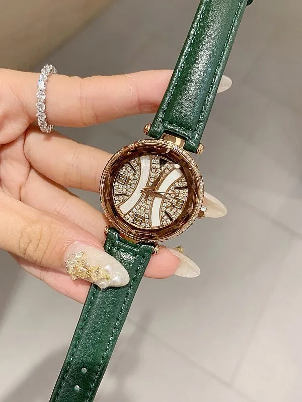 Personality Shell Dial Leather Belt Women's Watch