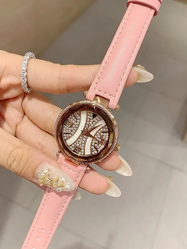 Personality Shell Dial Leather Belt Women's Watch