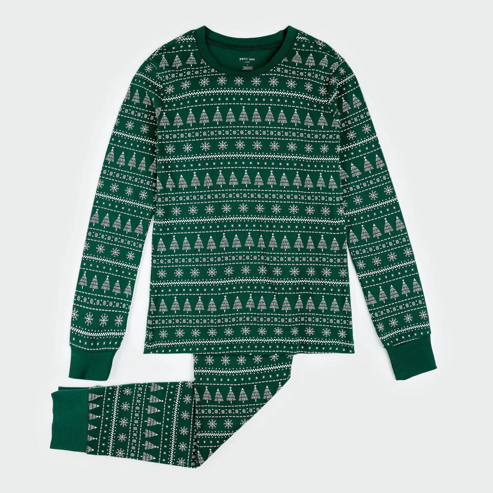 Petit Lem Women's Festive Firs on Evergreen PJ Set