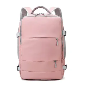 Pink Women's Travel Backpack with Anti-Theft Features