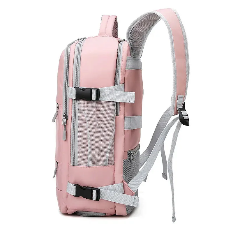 Pink Women's Travel Backpack with Anti-Theft Features