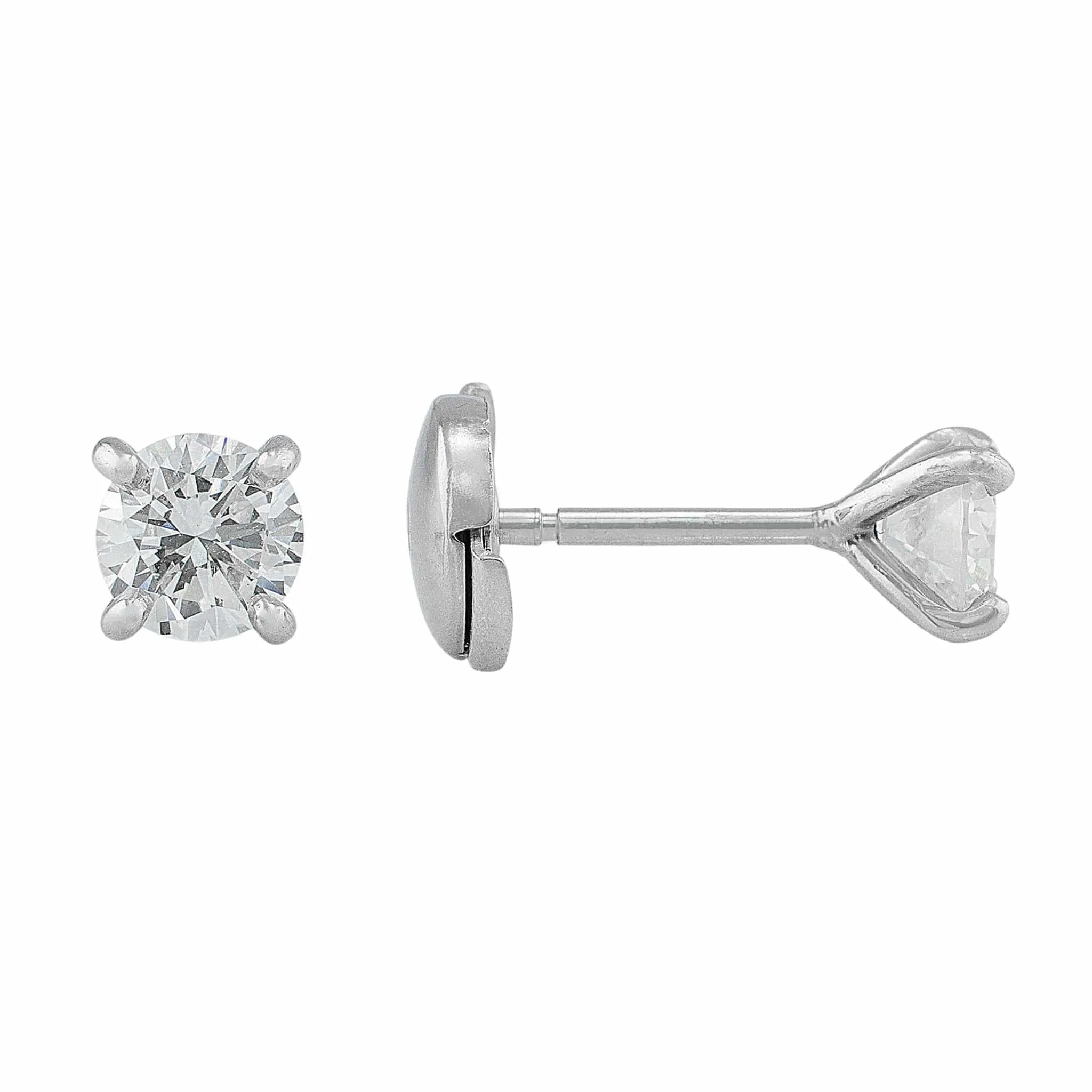 Platinum 1.13ctw Diamond Studs